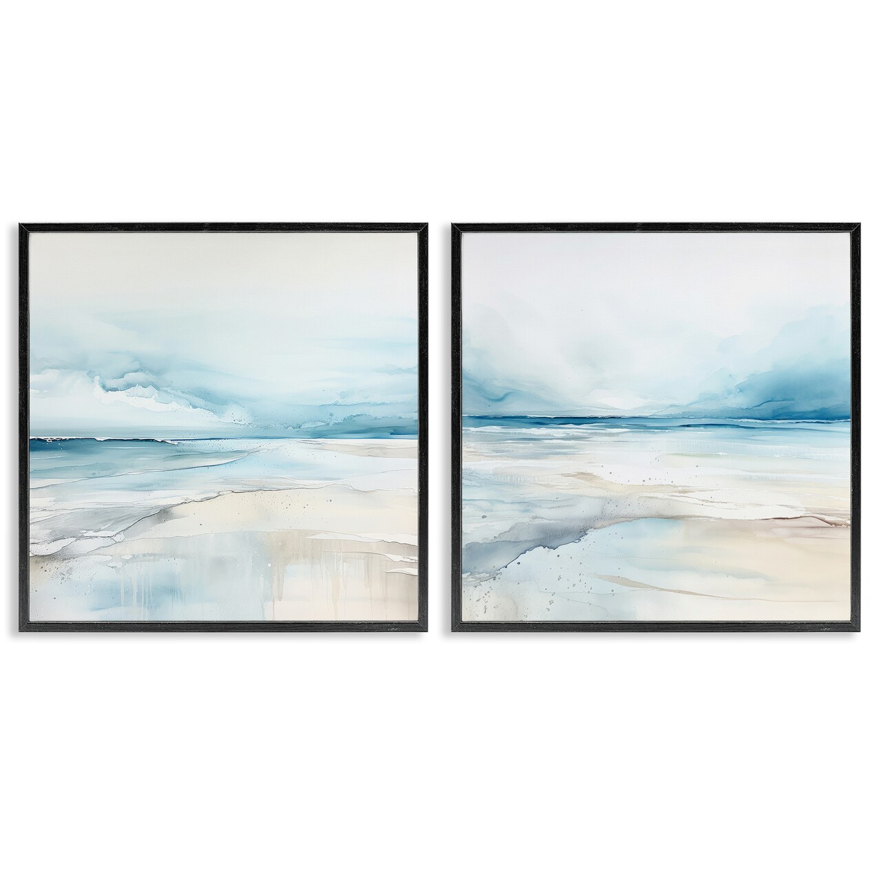 Stupell Industries Ocean Tide Abstraction 2pc Framed Giclee Wall Art Set Design by Irena Orlov